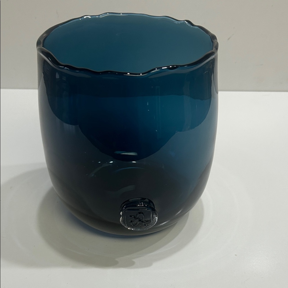 Blue Glass Vase 6x7